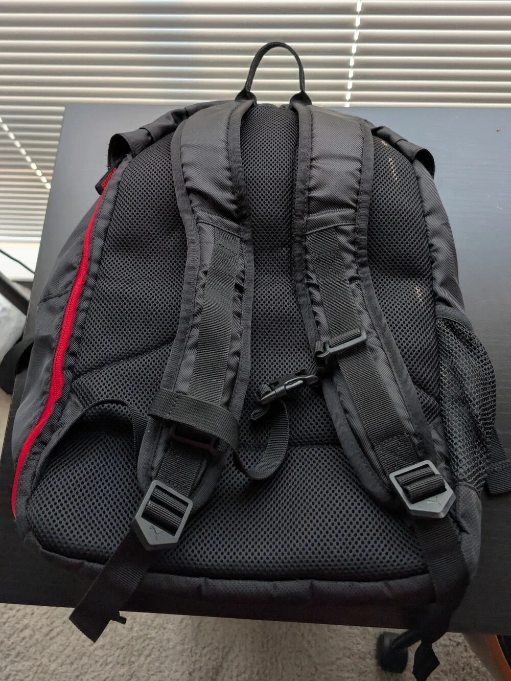 Puma Black Backpack with Drawstring And Red Accent